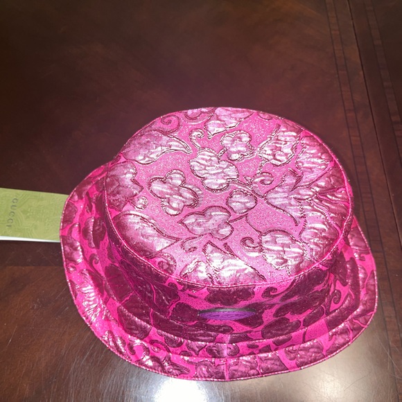 New Gucci GG Supreme Logo Floral Double Sided Bucket Hat - Picture 14 of 15